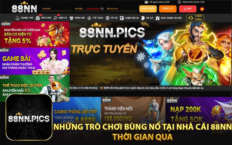 Những Trò Chơi Bùng Nổ Tại Nhà Cái Thời Gian Qua